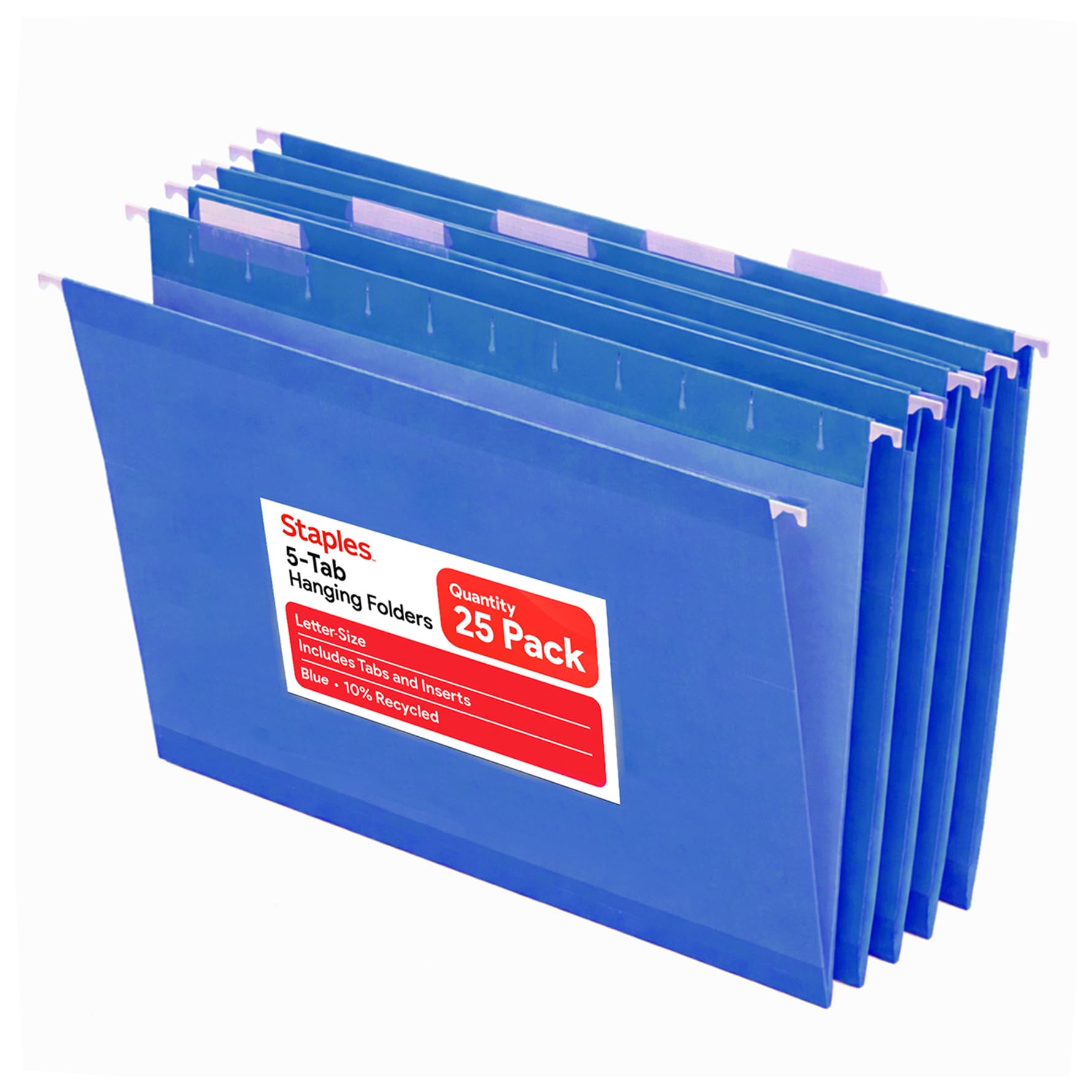 Amazon.com : Staples Hanging File Folders, Letter Size, Blue, 5